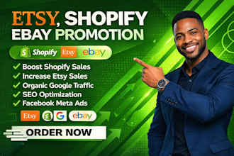 promote your etsy, shopify or ebay store google traffic, SEO and meta ads expert