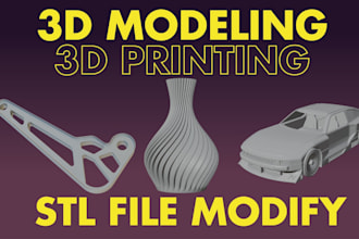 design 3d model for 3d printing in stl and 3mf file