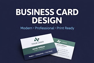 design a modern professional business card with premium mockups