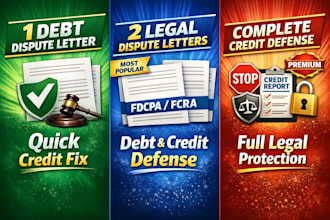 handle debt collection disputes, credit report errors, consumer rights violation