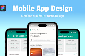 design UI UX and user flow for your mobile app in figma