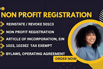 nonprofit registration, bylaws, reinstate 501c3, 501c3 tax exempt, non profit