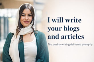 write your articles and blogs