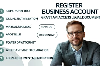 create usps business account and grant API acces legal documents 1583 usps form