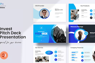 modern investor pitch deck, redesign powerpoint investor pitch deck presentation