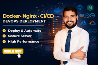 setup devops deployment with docker, nginx, cicd and linux server