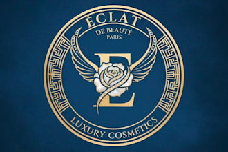draw luxury cosmetic fashion beauty or makeup logo