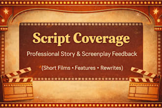 provide professional script coverage and screenplay feedback