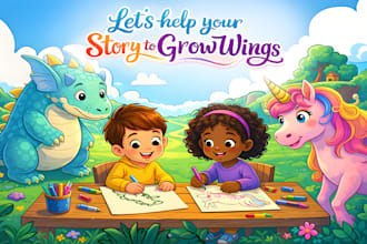 draw custom children story book illustration