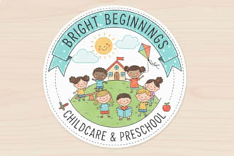 make childcare and preschool logo design