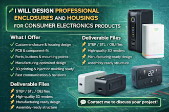 design professional pcb enclosures and housings for consumer electronics product