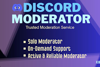 be your discord server moderator, admin or community manager