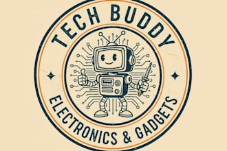 make electronics mascot logo design with unlimited review