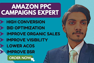 setup and manage amazon ppc campaign, amazon ads campaign expert