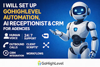 set up gohighlevel automation, ai receptionist, CRM for agencies, ghl