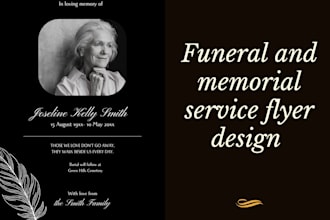 design a professional funeral or memorial service flyer