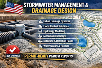 do urban stormwater drainage flood control design modeling USA