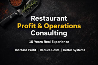 help restaurant owners increase profit and improve operations