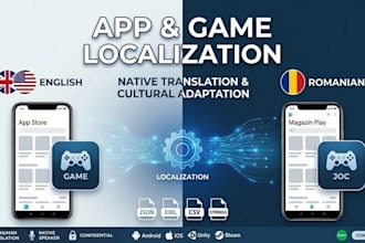 do english to romanian localization for apps and games
