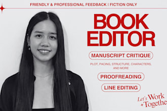 professionally edit and critique your manuscript