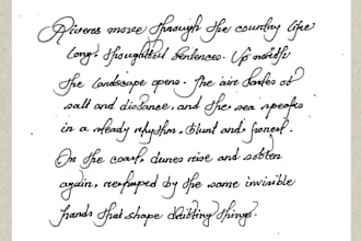 write neat, cursive handwritten notes