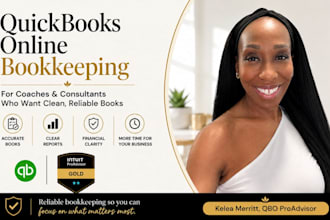do monthly bookkeeping for coaches and consultants in quickbooks online