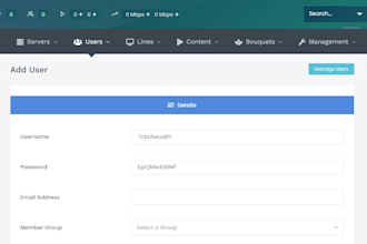 setup  iptv dashboard, iptv management, iptv configuration and installation