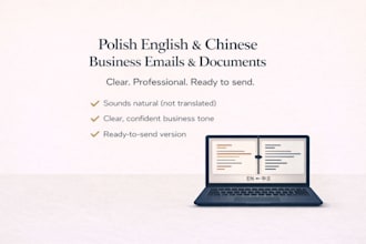proofread english chinese business documents and emails