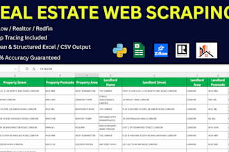 scrape real estate leads and property data from any website