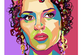 do digital handrawn wpap pop art