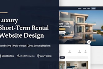 design short term rental website vacation rental website direct booking design