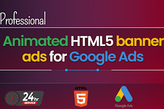 create professional animated HTML5 banner ads for google ads