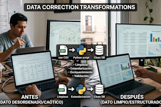 clean, and organize your database from errors and standardize it