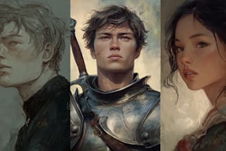 draw your characters and fanart in semi realistic art