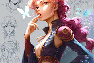 draw your characters and fanart in semi realistic art