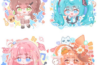 cute chibi full body
