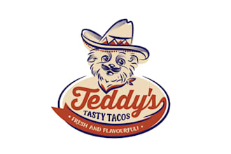 do awesome food street style cheeky tacos logo in chips bags