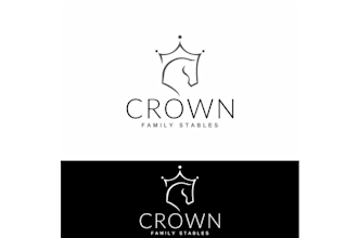 design crown show jumping stable logo