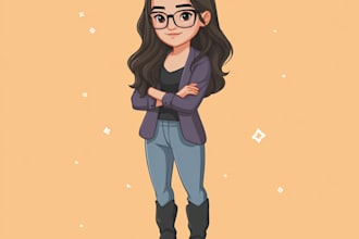 create simple cartoon portrait