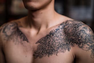 professionally design your sleeve tattoo , chest tattoo