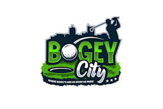 design fun golfing golf merch logo