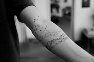 make a tattoo in black and white or in color