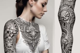 create stunning pet tattoo design