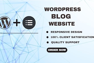 create a wordpress blog website