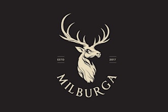 do professional hunt logo for glassware and dinnerware brand