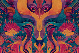 create magical abstract art, psychedelic, cubism digital artist