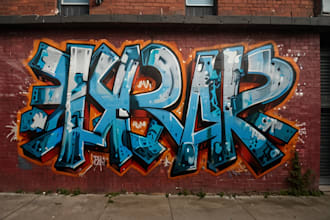 create custom graffiti art designs murals and wall arts