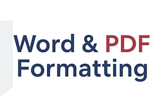 professional formatting and organization of word or PDF documents