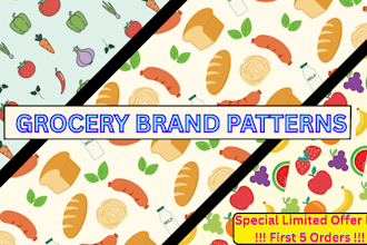 design seamless food patterns