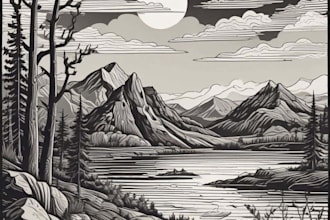 create a linocut illustration